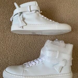 Buscemi White High-Top Leather Sneakers